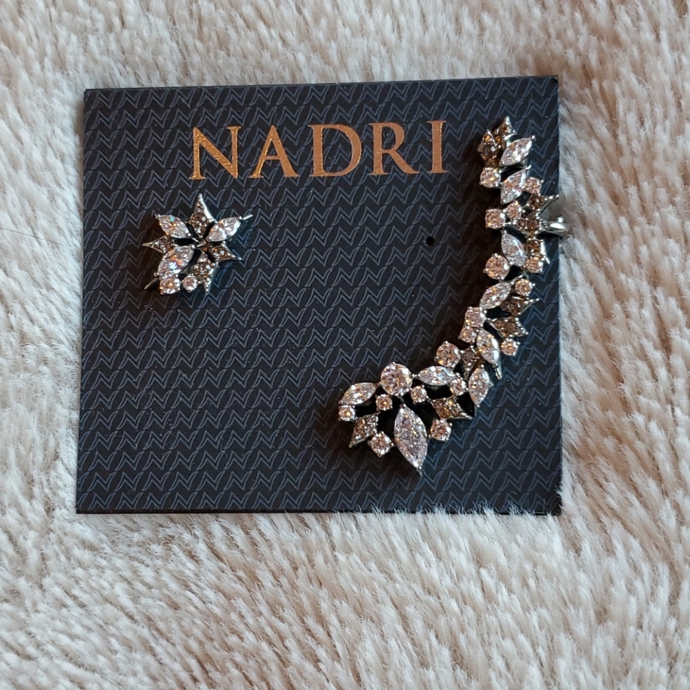 Nadri Star Earring crawler with stud
